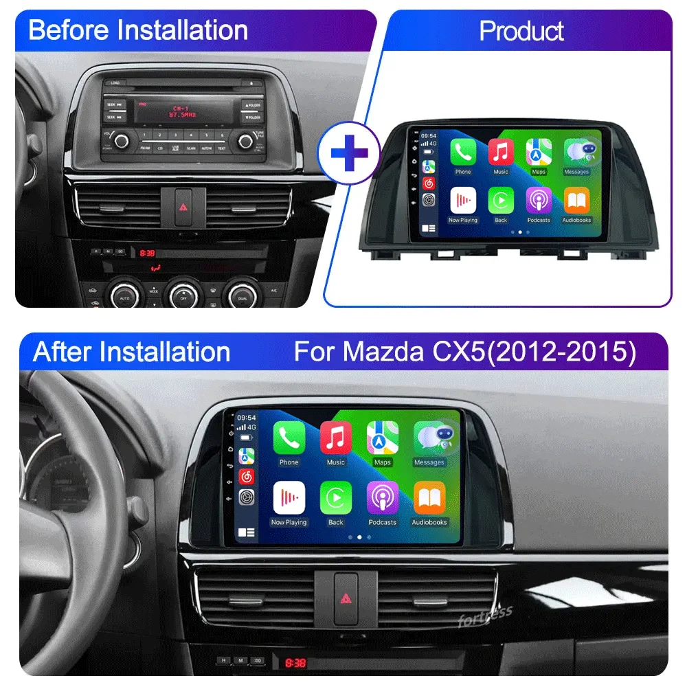 Android 16 CarPlay for Mazda CX 5 CX5 CX-5 2012 - 2016 Video Player Car Radio Multimedia Navigation CarPlay Head Unit 2din