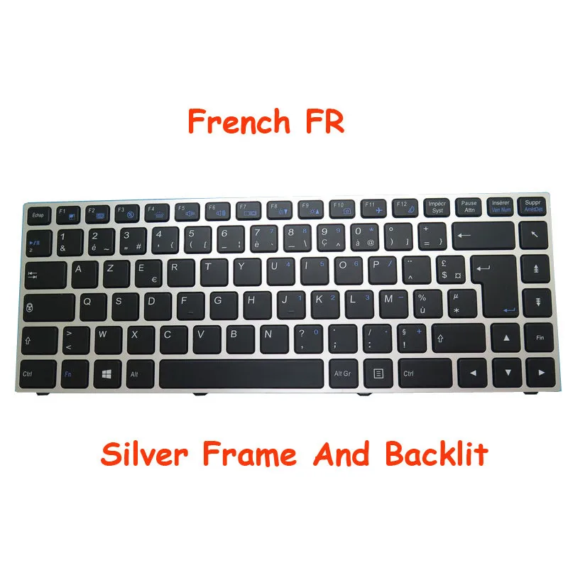 Imagem -04 - Teclado para Clevo fr gr P640 Mp13c26f0j4303 Mp-13c26d0j4303 680-p6400070-1 Mp-13c26i0j4303 Mp-13c23k0j4303 Mp-13c26d0j4307