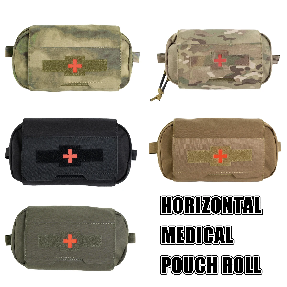 

Тактическая горизонтальная медицинская сумка ROLL IFAK, органайзер, жилет для первой помощи, сумка для выживания, двухсекционная система, сумка с ручкой Hypalon