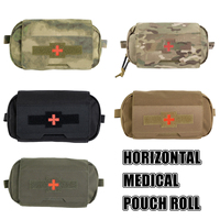 Tactical Horizontal Medical Pouch ROLL IFAK Organiser First-aid Vest Pouch Survival Two-Piece System Med Roll Hypalon Handle Bag