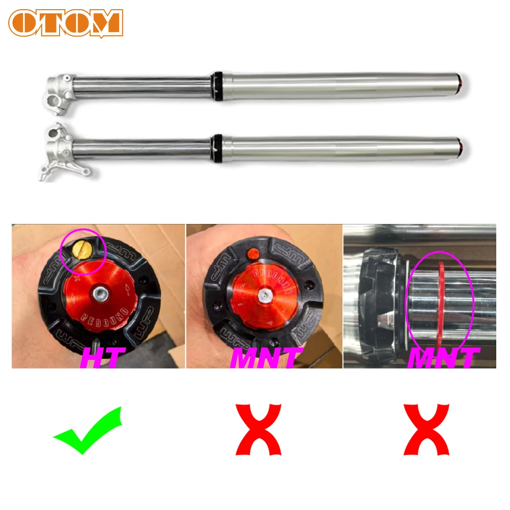 For KEWS Front Fork Parts Kit Motocross Tube Axle Clamp Bolt Oil Dust Seal Circlip HT HTW Front Fork Accessories