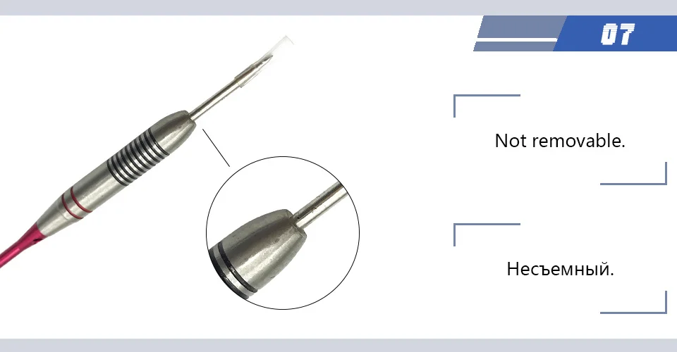 3 Stück Dartpfeile mit Edelstahlspitze, 24 g, professionelle Hartpfeile für Wurfspiele, Schaft aus Aluminiumlegierung, Dartgriff aus Edelstahl. – Detail 8