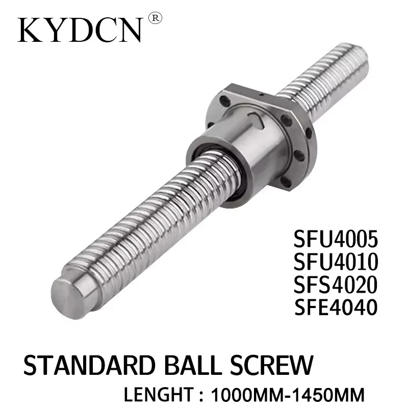 

For CNC Parts Ballscrew C7 SFU4005 SFU4010 SFS4020 SFE4040 Length 1000-1450mm Roller Screw With Single Ball Nut Dia