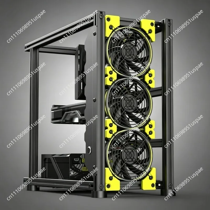 DIY Aluminum Open Frame ATX Gaming  Case Water Cooling Ready Custom Build Desktop Computer Chassis