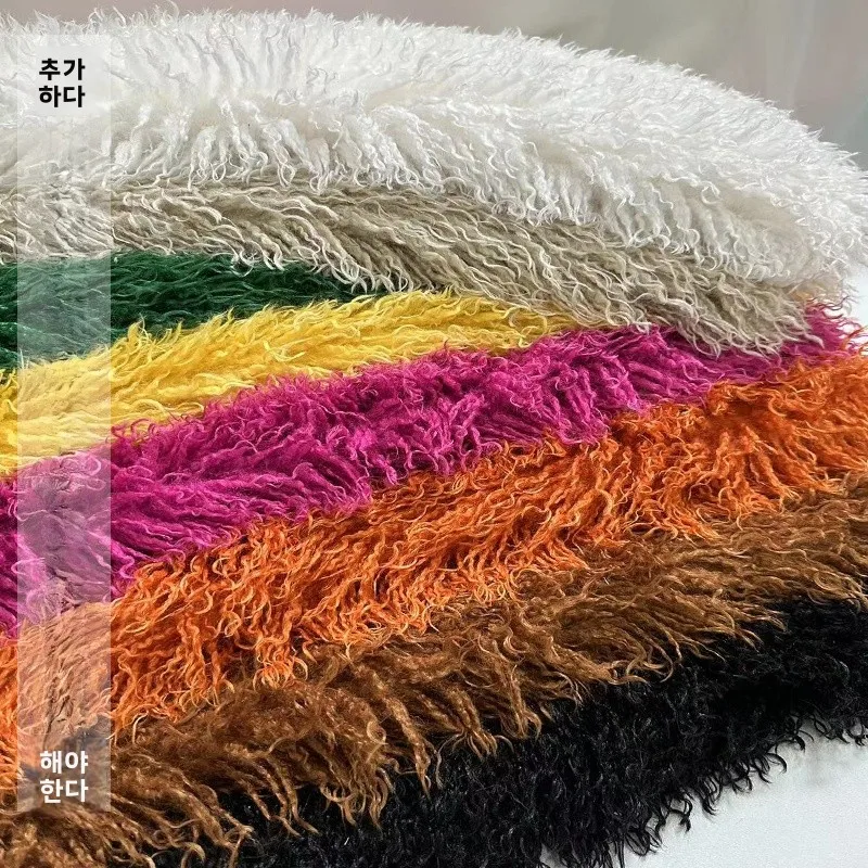 

Thiened Woolen Faux Fur Fabric Roll Coat Clothing Handmade DIY Decoration Baund Material Sponge Pad Home Fabric Art