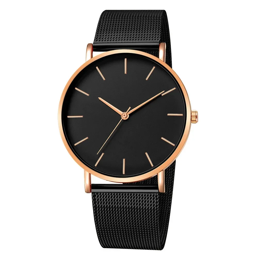 Leisure Simple Women Watch 2024 Vintage Mesh Belt Ultra-thin Fashion  Luxury Man Wrist Watches