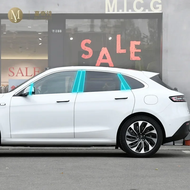 

For Seres Aito M5 2022-2023 Car Exterior protection B C Window pillar strip PPF paint protective film TPU Transparent film refit