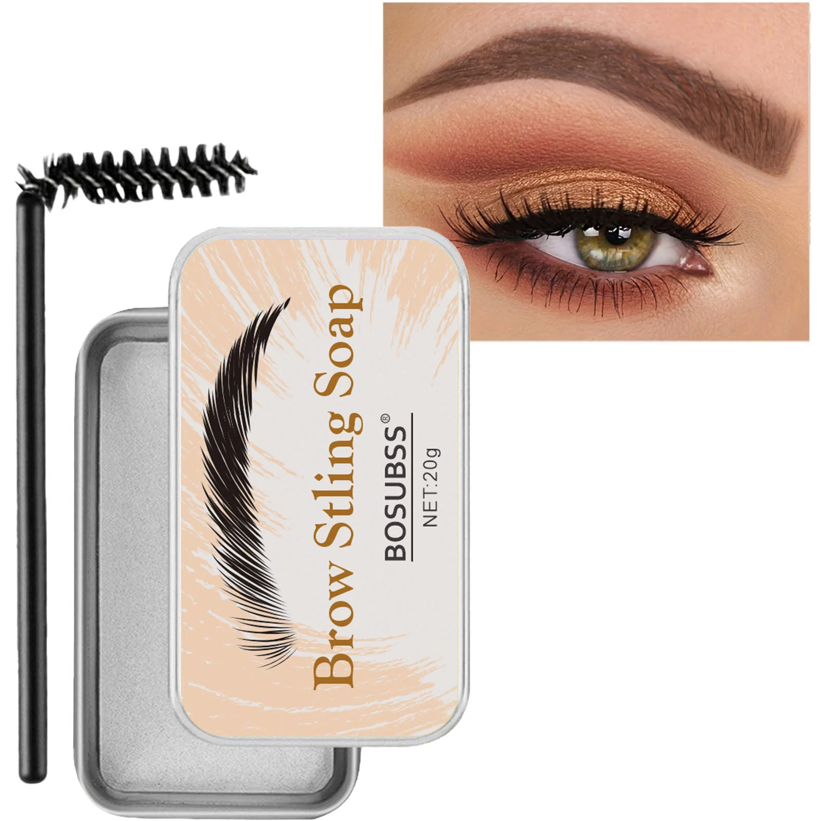 جل تصفيف الحواجب الشفاف - شمع شفاف مقاوم للماء، عقد طبيعي، مقاوم للتلطخ، رائع للاستخدام اليومي وأفكار هدايا العطلات #5