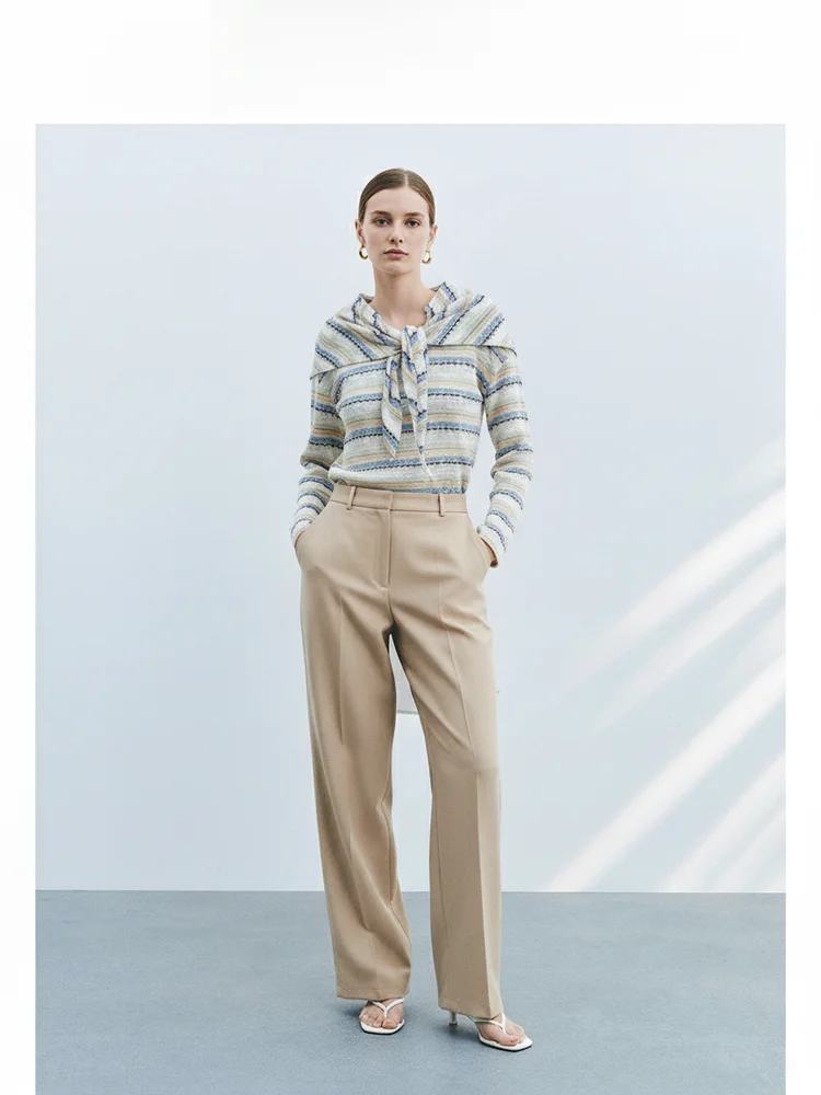 

Женский топ-футболка в полоску, имитация двухслойного дизайна, с длинными рукавами, повседневный, из смесового хлопка и полиэстера, осенний...