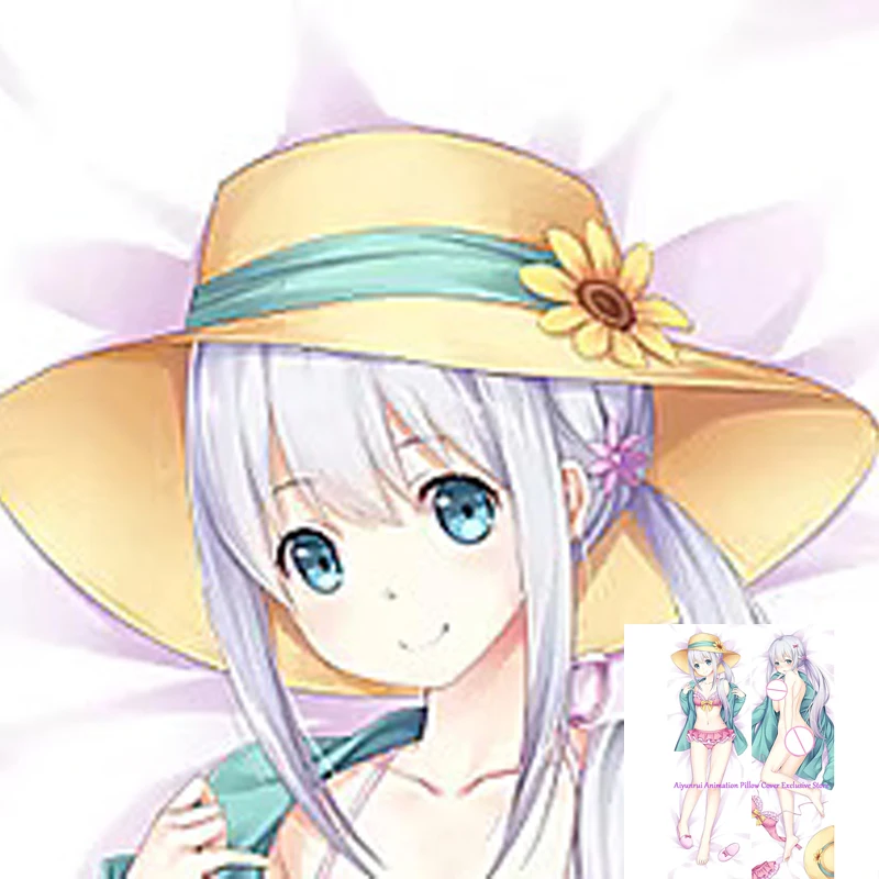 

Anime Pillow Cover Dakimakura Izumi Sagiri 2 Side Printed Hugging Pillowcase Cushion Cover Bedding Decor