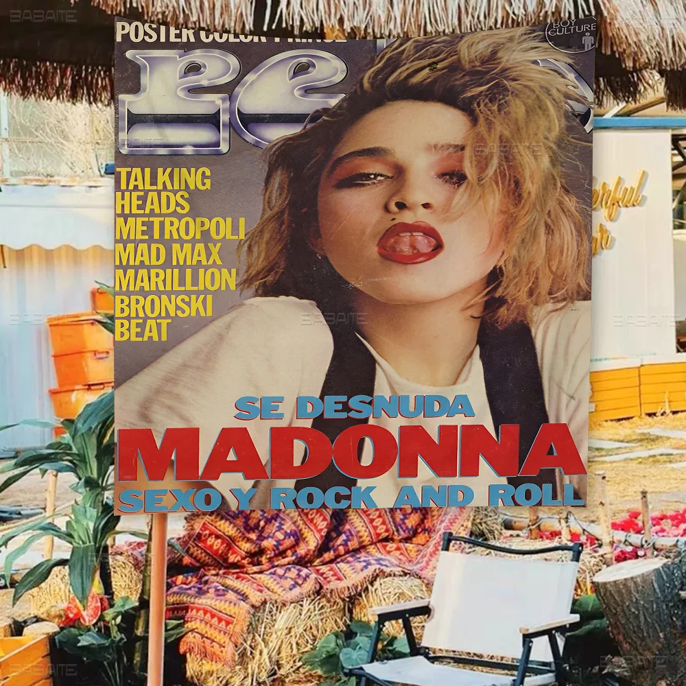M-Madonna C-Ciccone Cartoon-Flagge, Kunst, Science-Fiction, Raumdekoration, Wandbehang, Heimdekoration, Banner