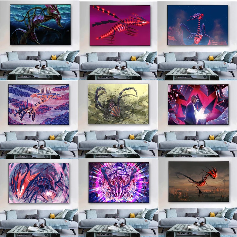 Pokemon Modern Abstract Anime Figures Eternatus Wall Art Canvas Painting Posters Prints Pictures Living Room Decor Gifts