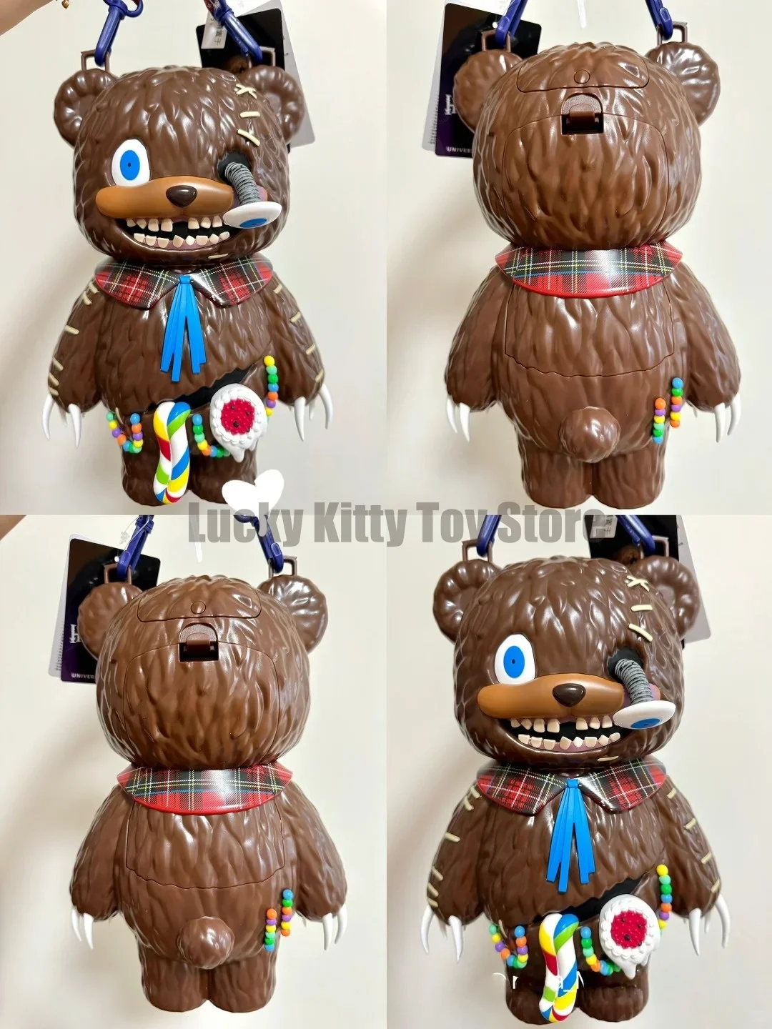 

Universal Studios Halloween Hamikuma Bear Popcorn Bucket - Horror Teddy Snack Storage Container Souvenir