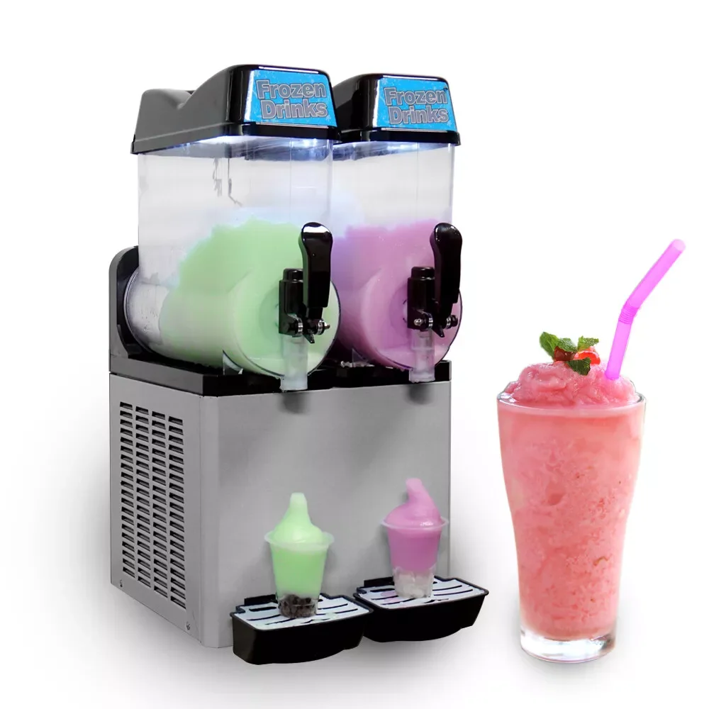Dispensing Machine 2 Tanks Slush Machine Margarita Frozen Drink For Food Beverage Shops