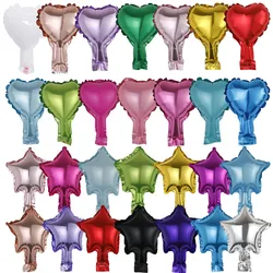 50pcs 5inch Foil Star Balloons Heart balloon Wedding Decoration Silver Gold Heart Balloons Birthday Baby Shower Wedding Supplies