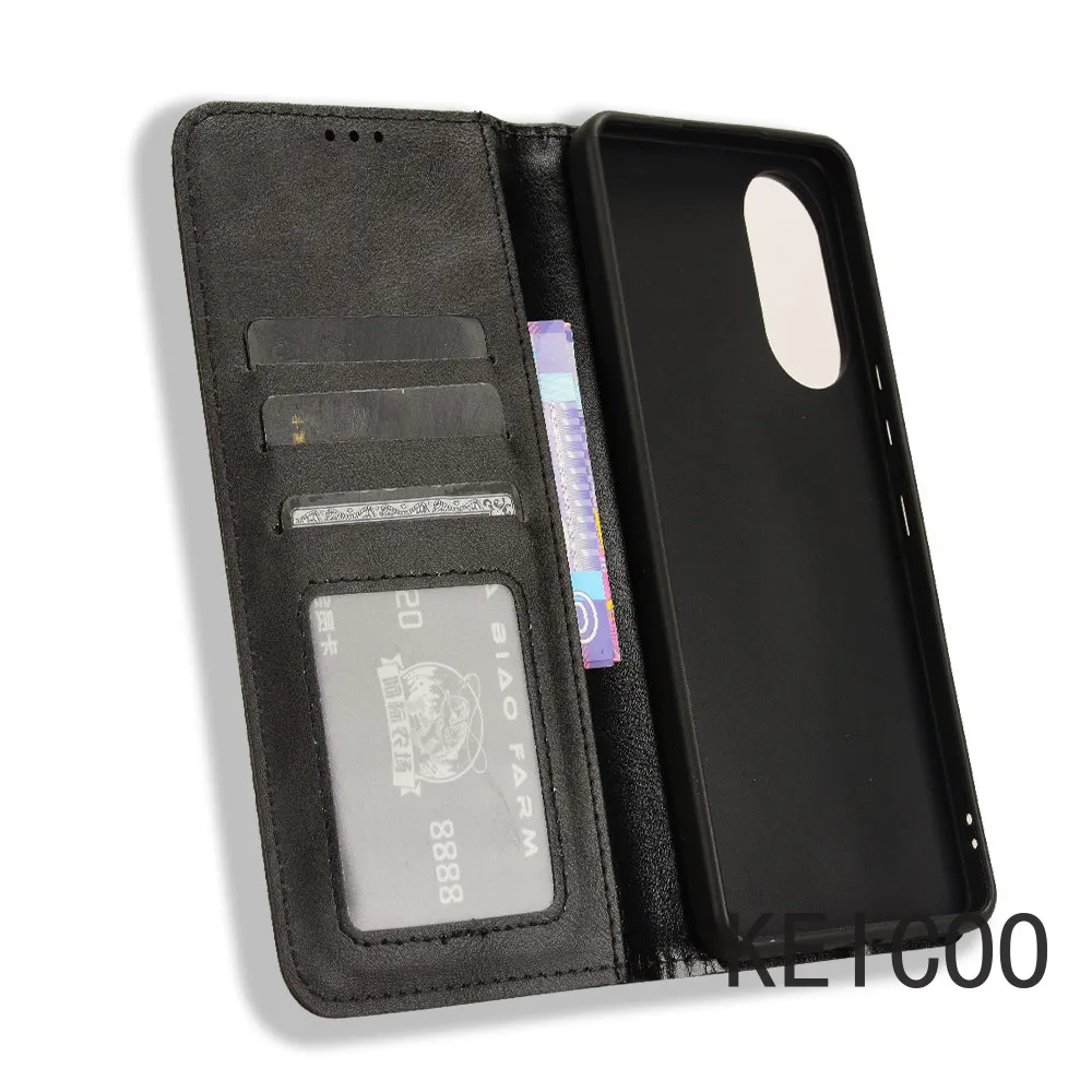 Anti-fall Cover for ZTE Anshin Family Blade A33s A34 A54 Magnetic Buckle Shell Leather Simplicity Non-slip Case