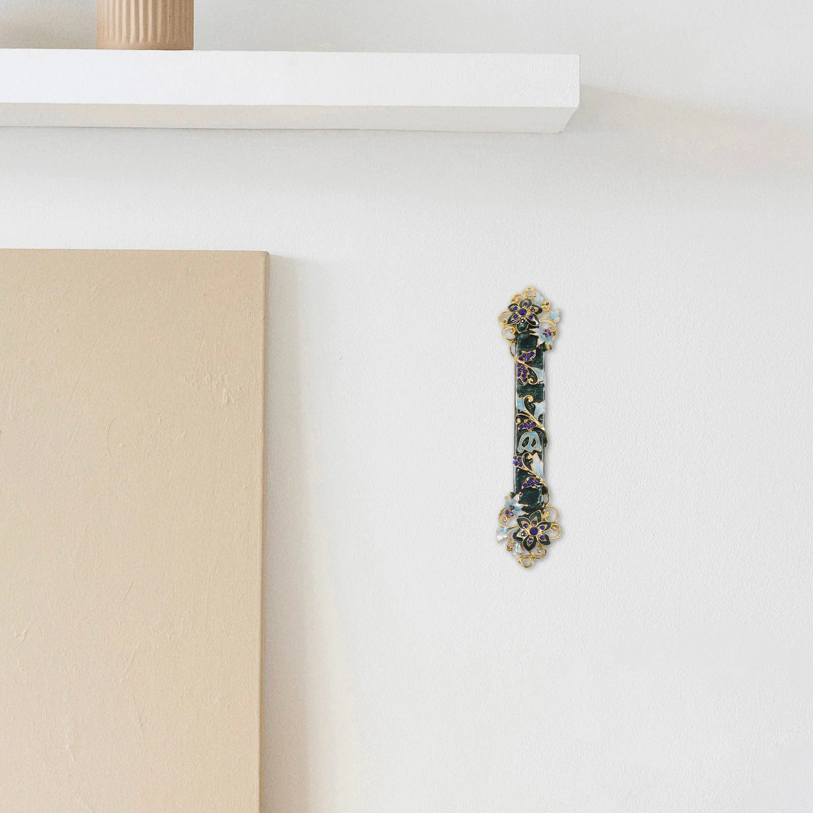 

1 Set Of Metal Decoration Retro Alloy Religious Gatepost Mezuzah For Home Door Wall Decor Prayer Mezuzah Craft Judaica Symbol