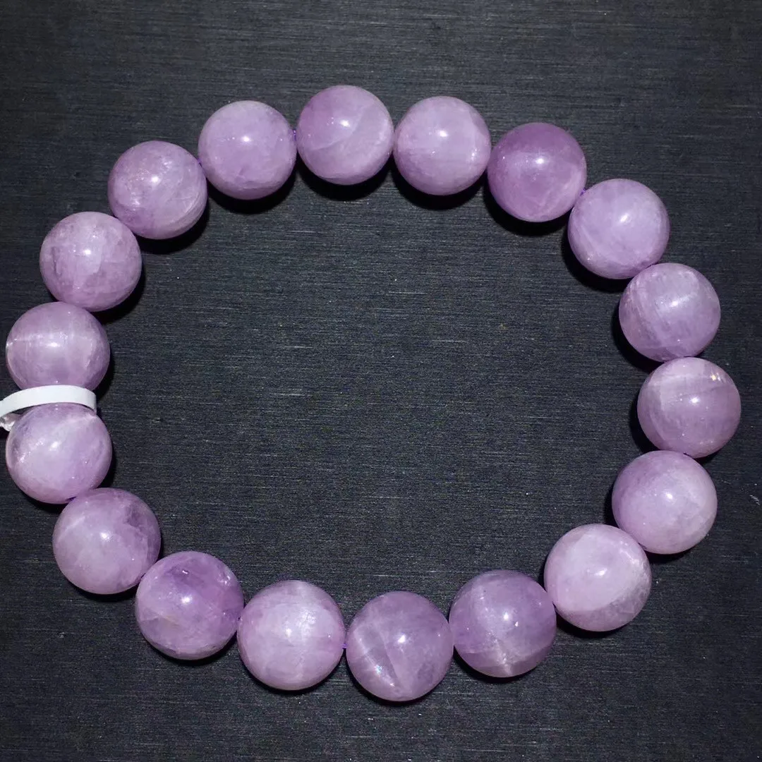 

11mm Natural Purple Kunzite Bracelet Jewelry For Women Men Reiki Gift Luck Crystal Energy Gemstone Stone Beads Strands AAAAA