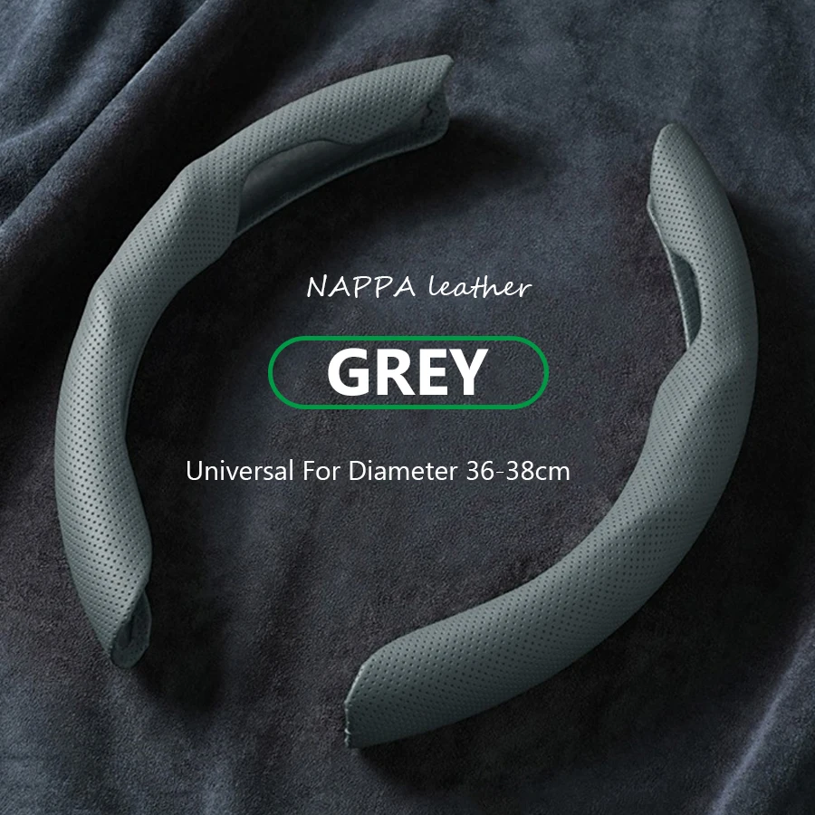 

2PCS NAPPA Leather Car Steering Wheel Cover Anti Slip Booster Cover For BMW e36 e46 e60 e61 e90 e91 e92 e93 e60 E61 F10 F30