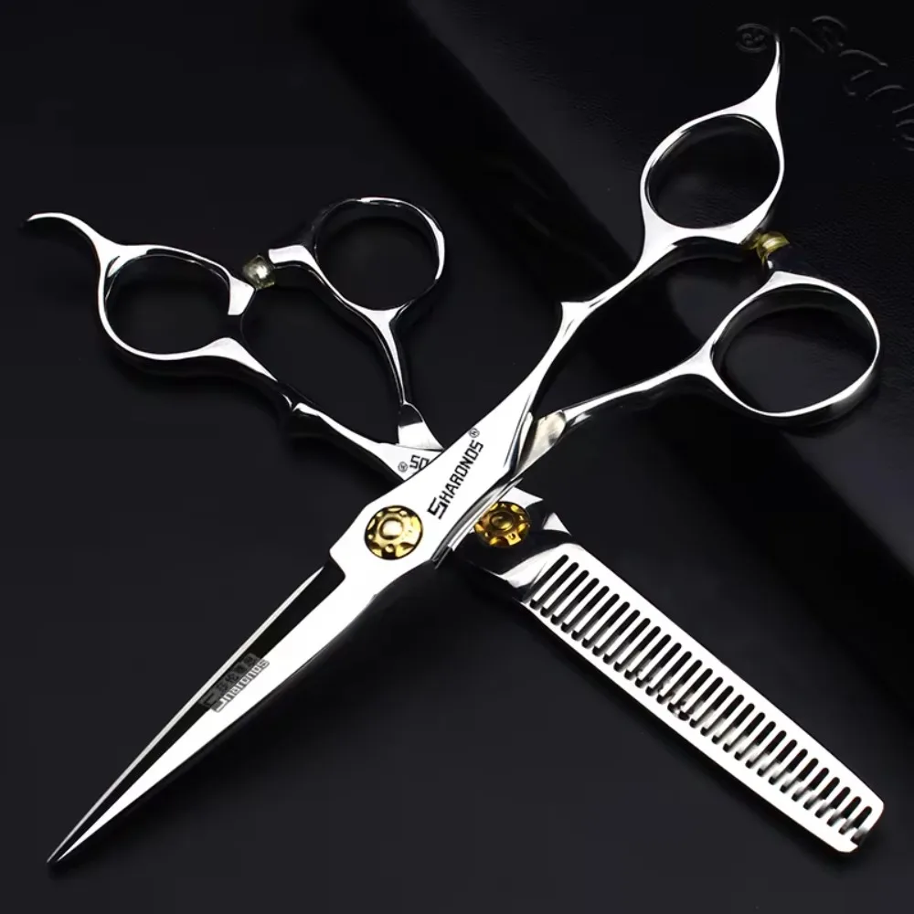 SHARONDS Hairdressing Scissors Exclusive Professional Salon Cutting Flat Tooth Clippers Sparse Specific Barbers Hair Scissors