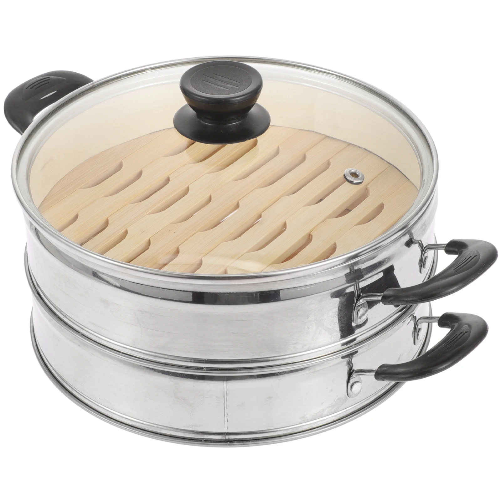 

Bamboo Steamer Stainless Steel Cooking Rack Large Vegetable Steamers Baskets Food Healthy Nutritious Practical Chinese