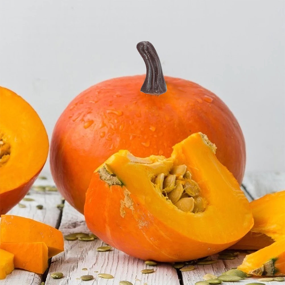 

50pcs Fake Pumpkin Stems Artificial Pumpkin Head Crafts For Halloween Thanksgiving Diy Decor Pp Material Lightweight