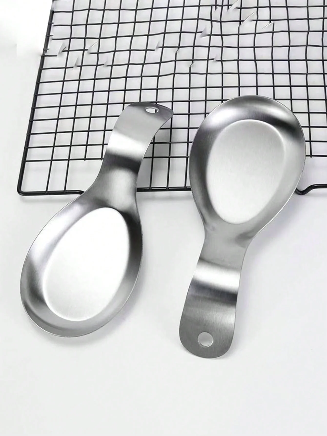 Stainless Steel Spoon Holder Fish Tail Tray Kitchen Soup Ladle Holder Cooking Spatula Hot Pot Buffet Spoon Storage Spoon