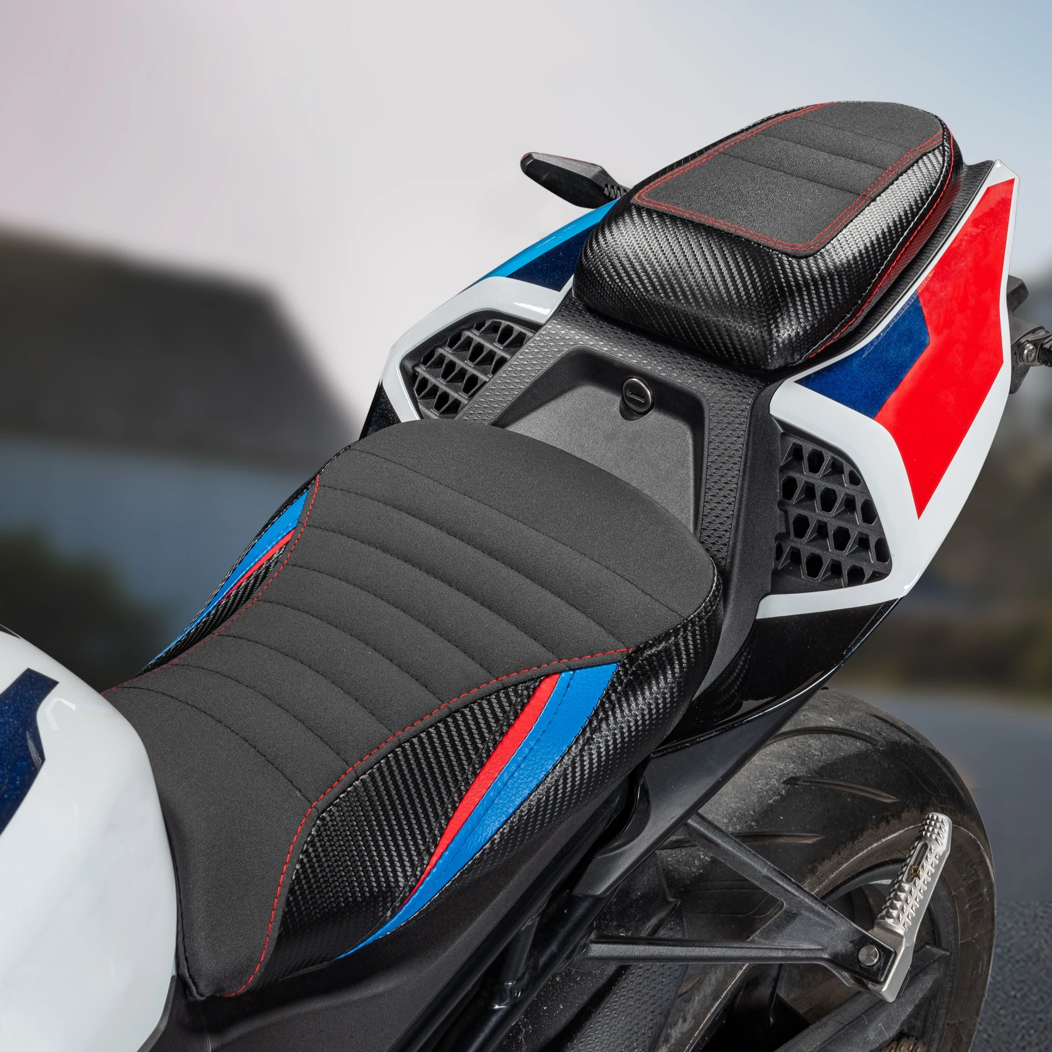 WOLFLINE Doppelsitzkissen vorne und hinten für BMW S1000RR 2019-2026 & M1000RR 2020-2026 Fahrer- und Beifahrersitz Komfort