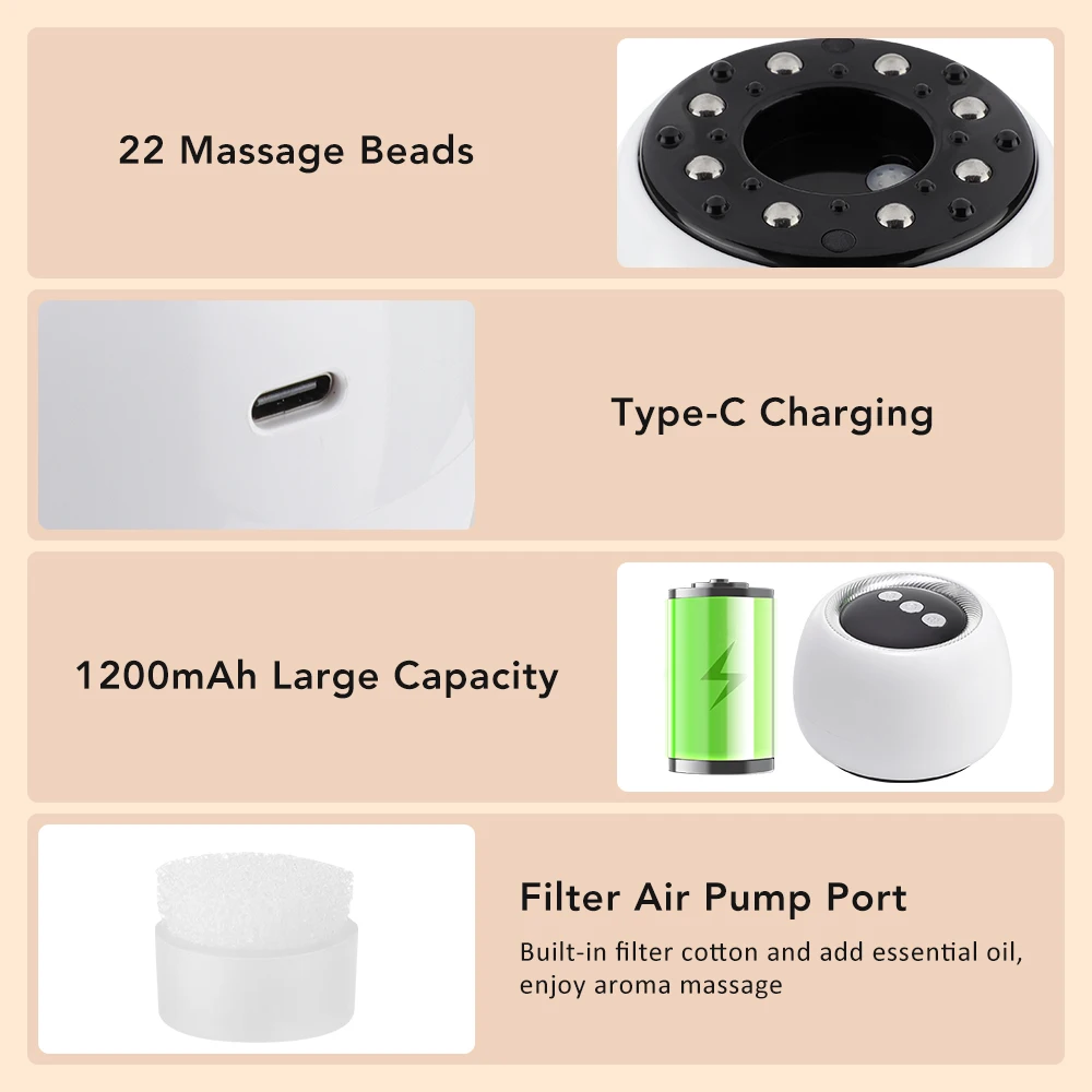 Instrumento de raspado eléctrico 4 en 1, 9 ventosas de compresión caliente, máquina de ventosas de vacío, dragado de meridianos, elimina la humedad