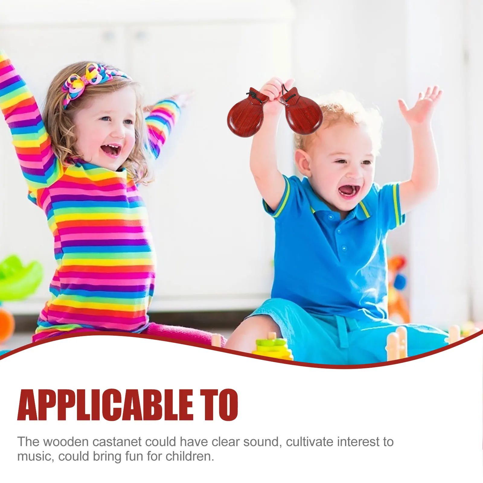 

Waving Board Toddler Instruments Finger Castanets Children Musical Kids for Rhythm Toy
