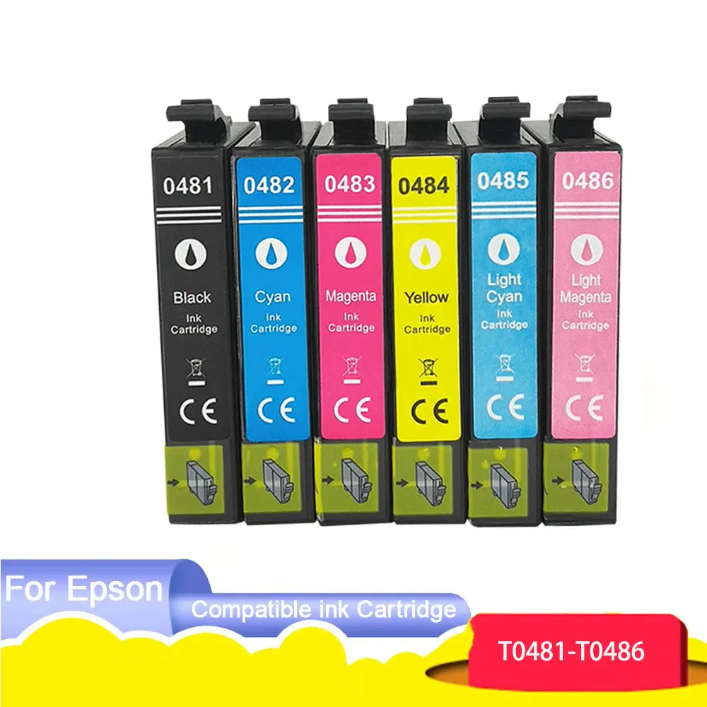 Compatible For T0481 T0481 - T0486 ink cartridge For EPSON Stylus Photo R200 R220 R300 R300M R320 R340 RX500 RX600 RX620 RX640