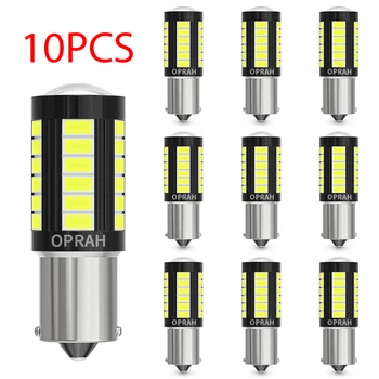10pcs 자동차 트럭 빛 12V 24V LED 5630SMD 1156 BAU15S PY21W P21W 1157 BAY15D 전구 7440 7443 Canbus 신호 램프 DRL 러닝 라이트