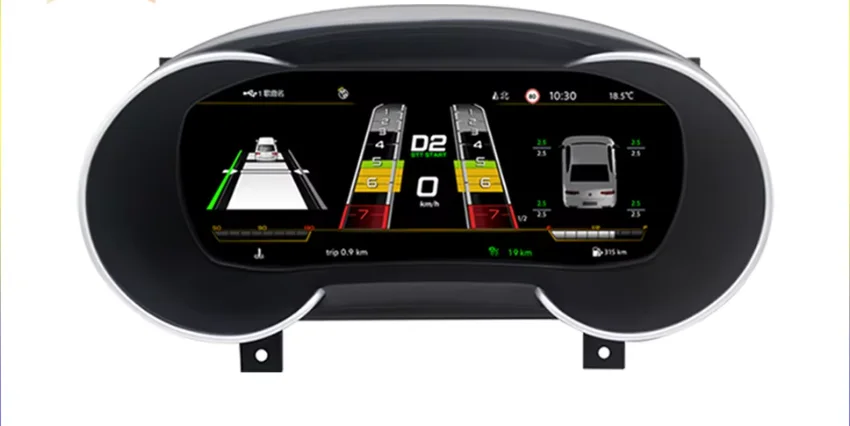 Novo painel digital lcd para carro, instrumento virtual, cluster cockpit, velocímetro lcd para audi a3 s3 2013 - 2020