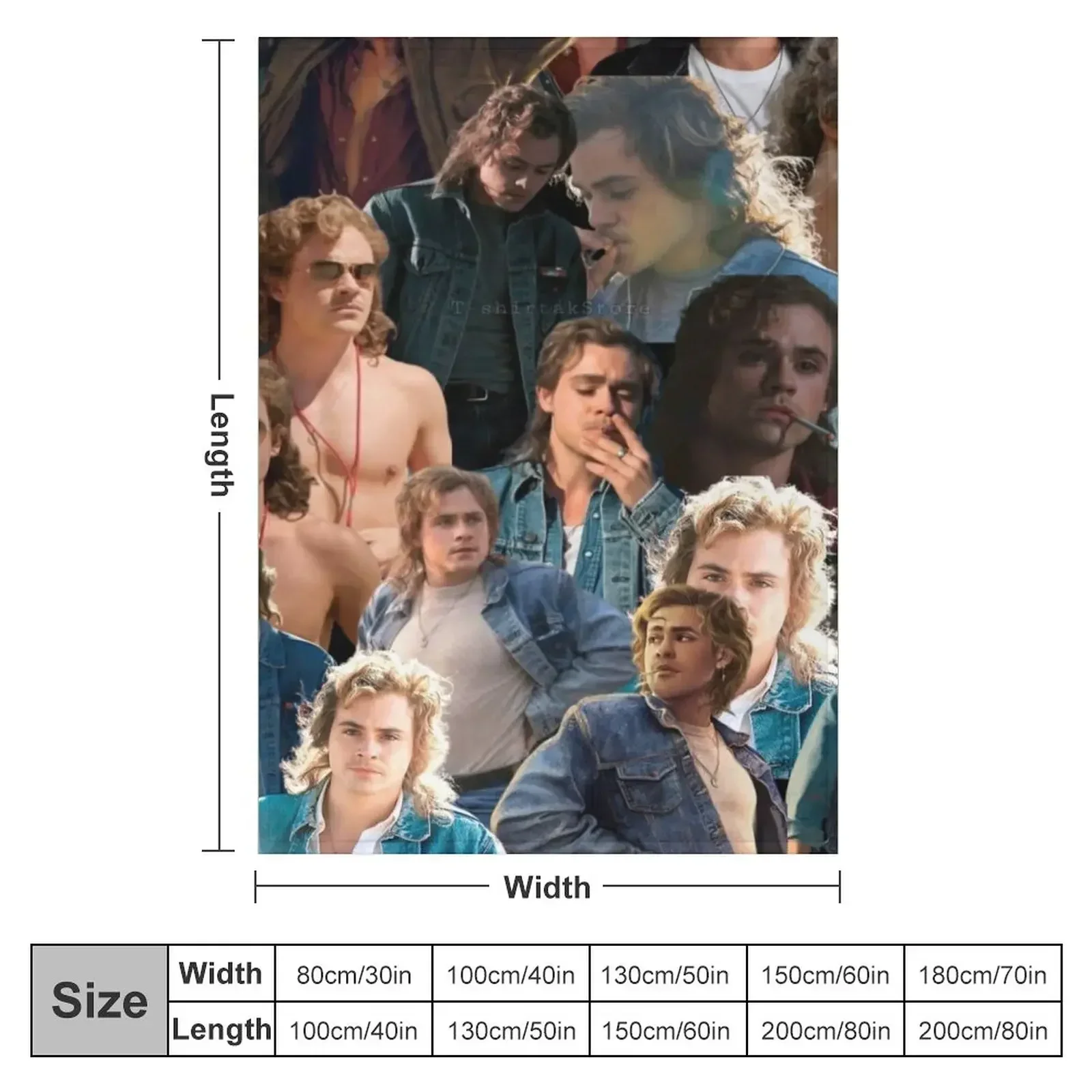 dacre montgomery photo collage Throw Blanket Picnic Summer Beddings Blankets