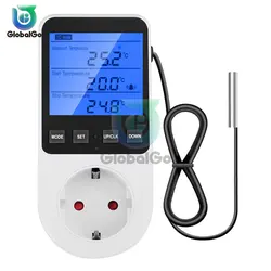 Timer Socket Thermostaat Multifunctionele Temperatuur Controller Stopcontact Met Timer Schakelaar Sensor Sonde Verwarming Cool Tool