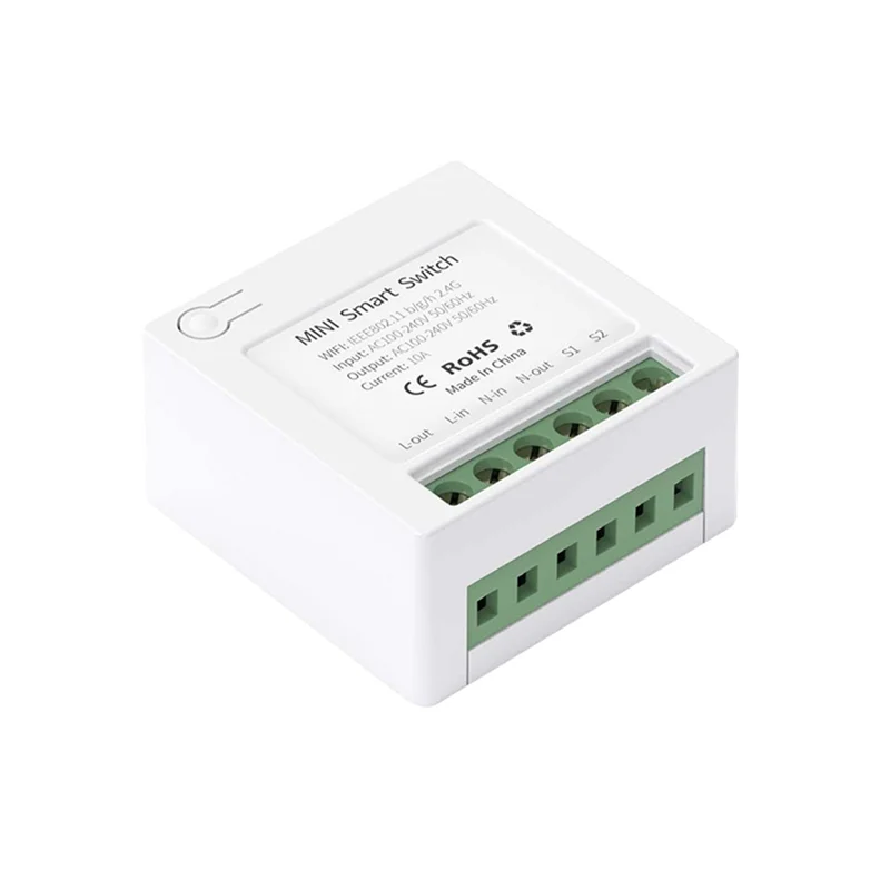 

ABZW Mini Smart Switch Breaker Беспроводные выключатели 10A, совместимые с Tuya Alexa для автоматизации умного дома