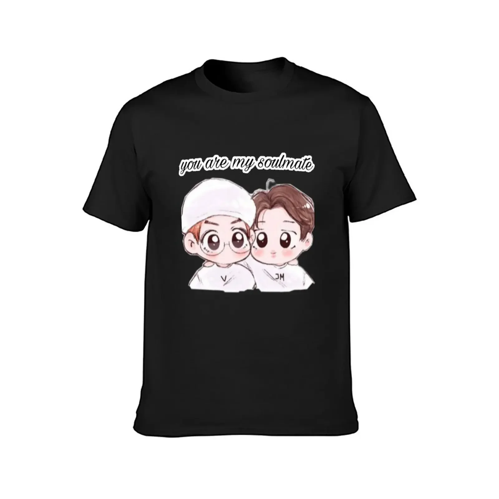 Vmin best friend, soulmate T-Shirt oversized graphic tee tees quick-drying summer tops clothing for men