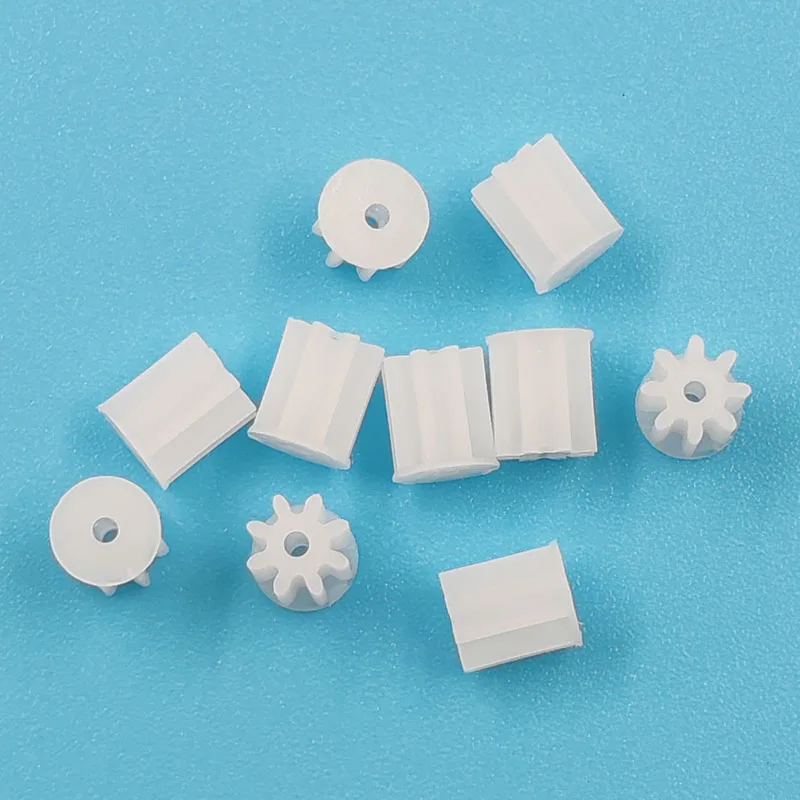 81A 0.4M Pinion 8 Teeth 1mm Hole 4mm Diameter Motor Gear Model Toy Accessories Plastic Gear 10pcs/lot