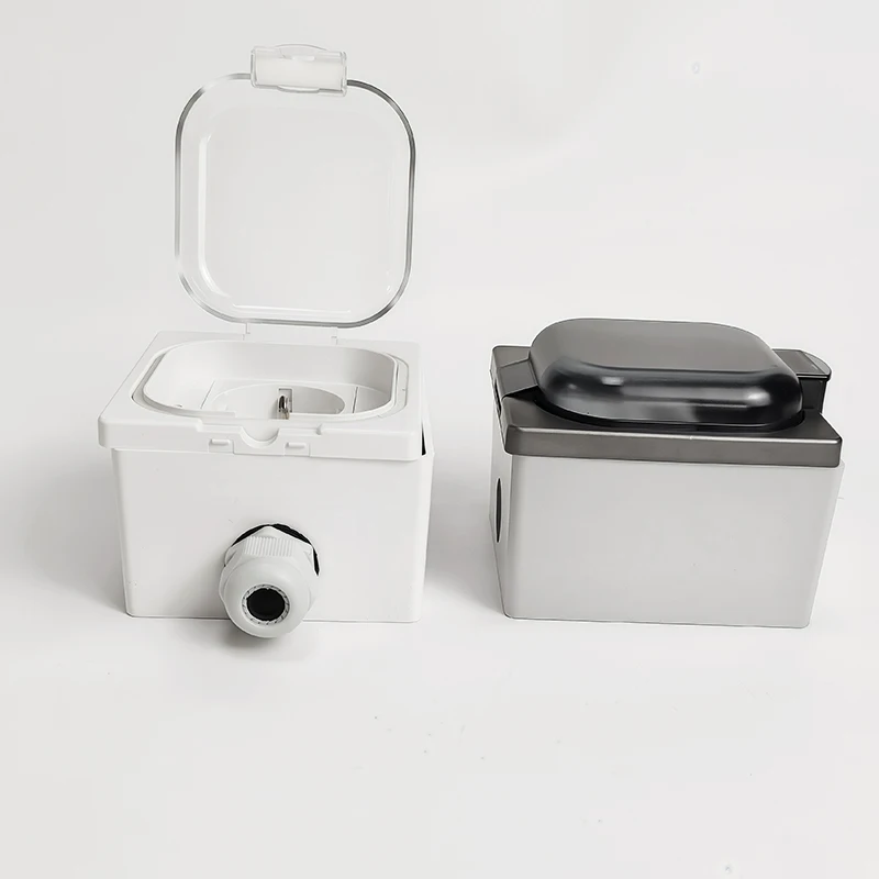 صندوق كهربائي خارجي مقاوم للماء IP65 - صندوق توصيل عالمي (سطح/متدفق) للحمام والمطبخ ومقاوم للعوامل الجوية