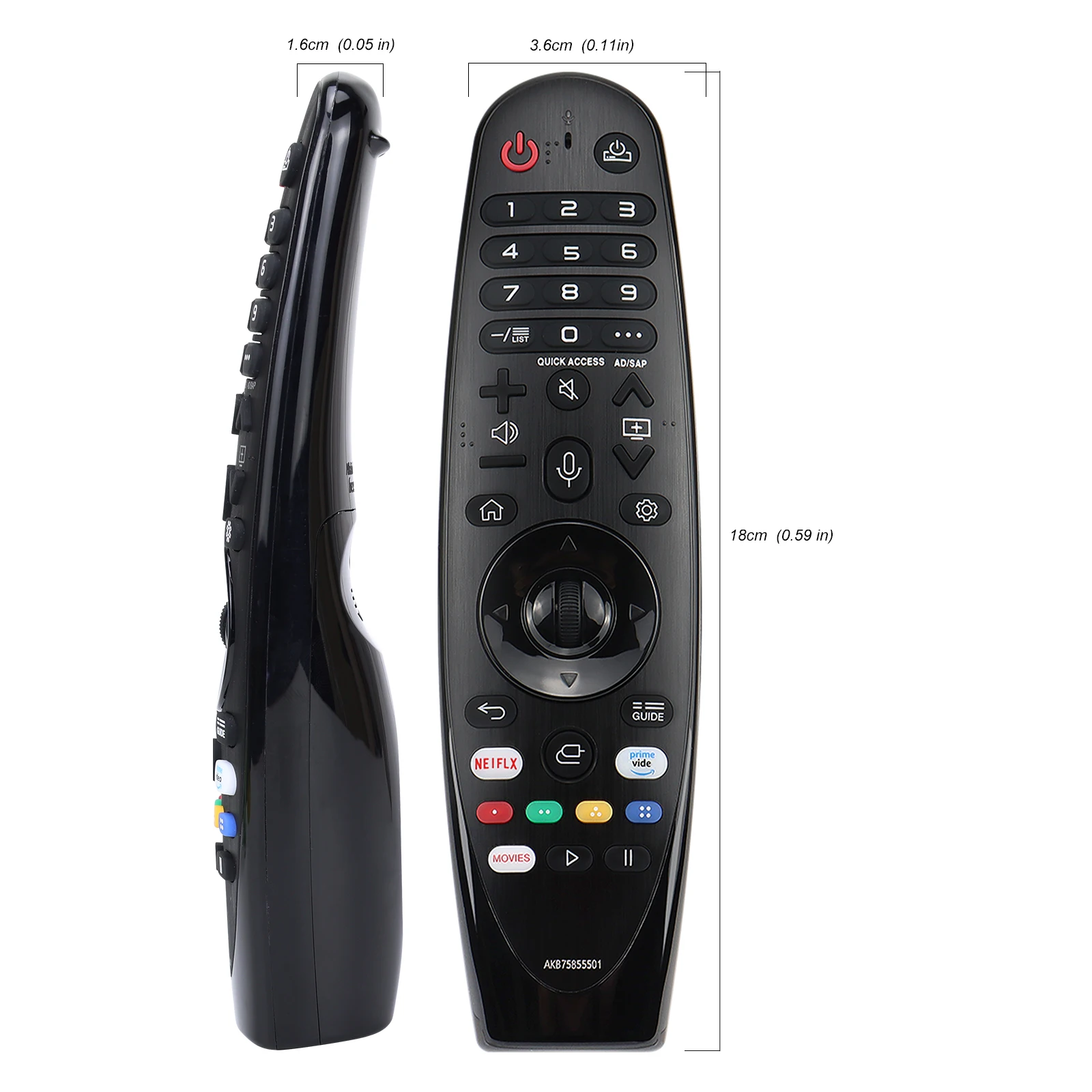 جهاز التحكم عن بعد الصوتي السحري AKB 7585501   جهاز تحكم عن بعد عالمي يحل محل وظيفة مؤشر التلفزيون الذكي AN-MR20GA MR19BAMR18BA MR650A #2