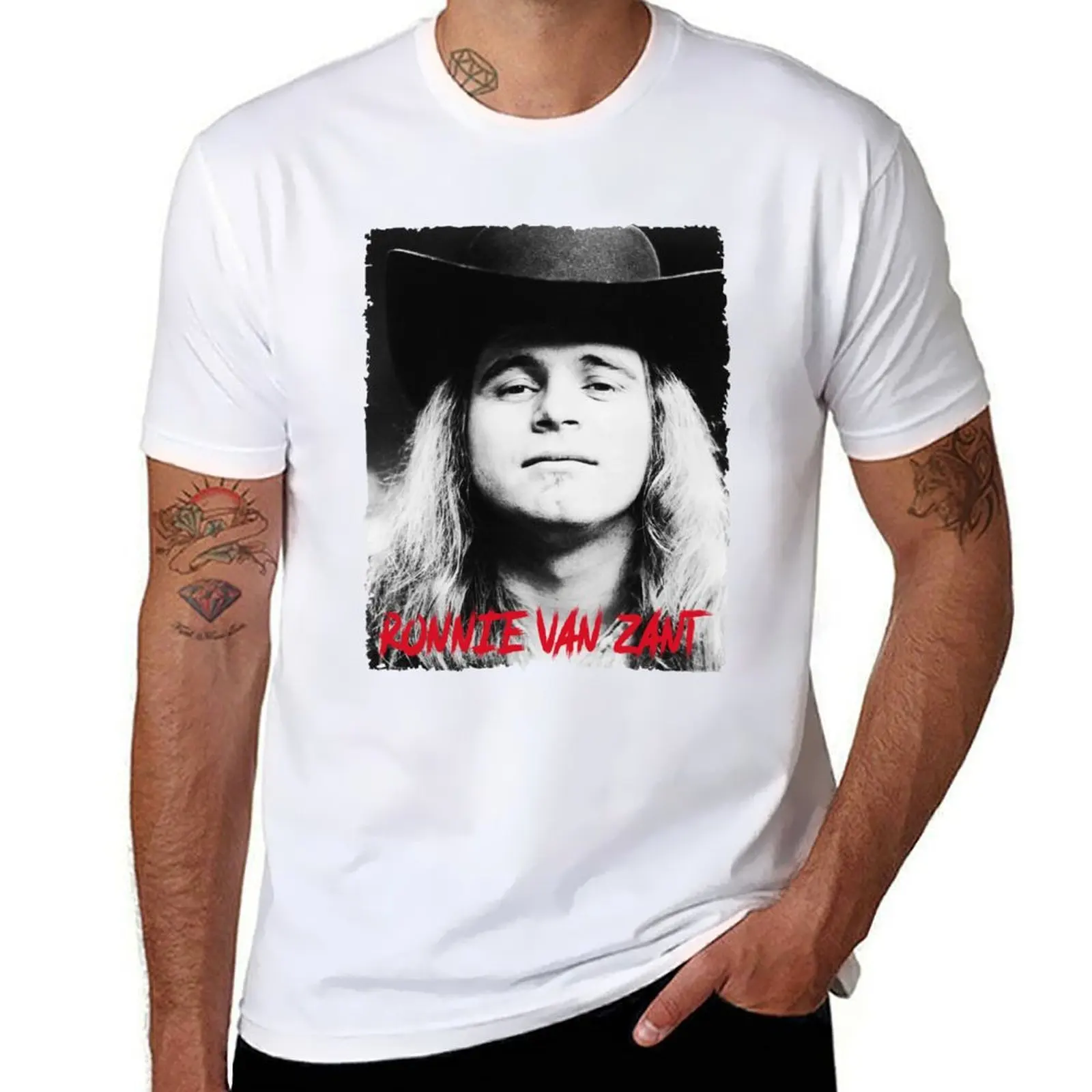

Ronnie Van Zant T-Shirt t shirt for man 100 percent cotton t shirts with prints t shirt man casual T-shirt