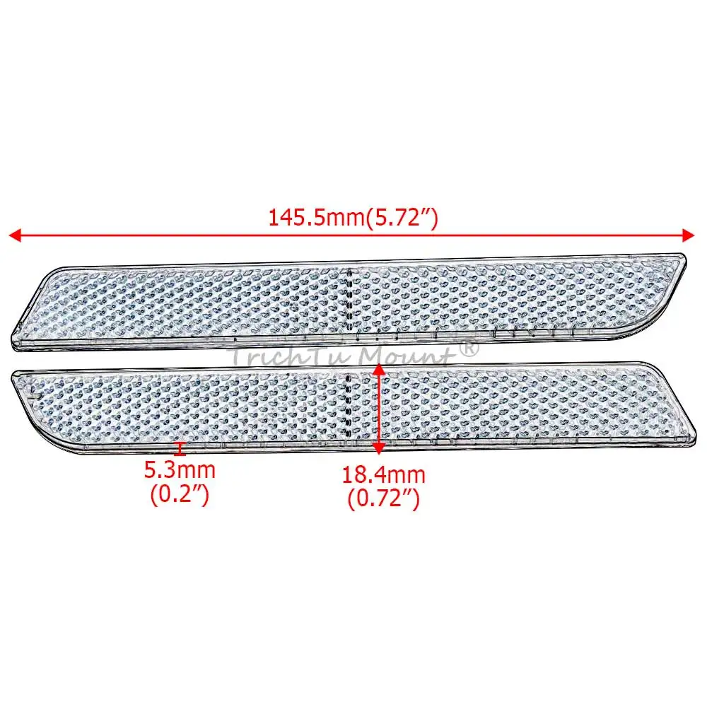 1 Pair Latch Covers Reflectors With 2Pcs Adhesive For Harley Davidson Touring 1993-2013 Softail 1994-2012 Hard Saddlebags Smoke