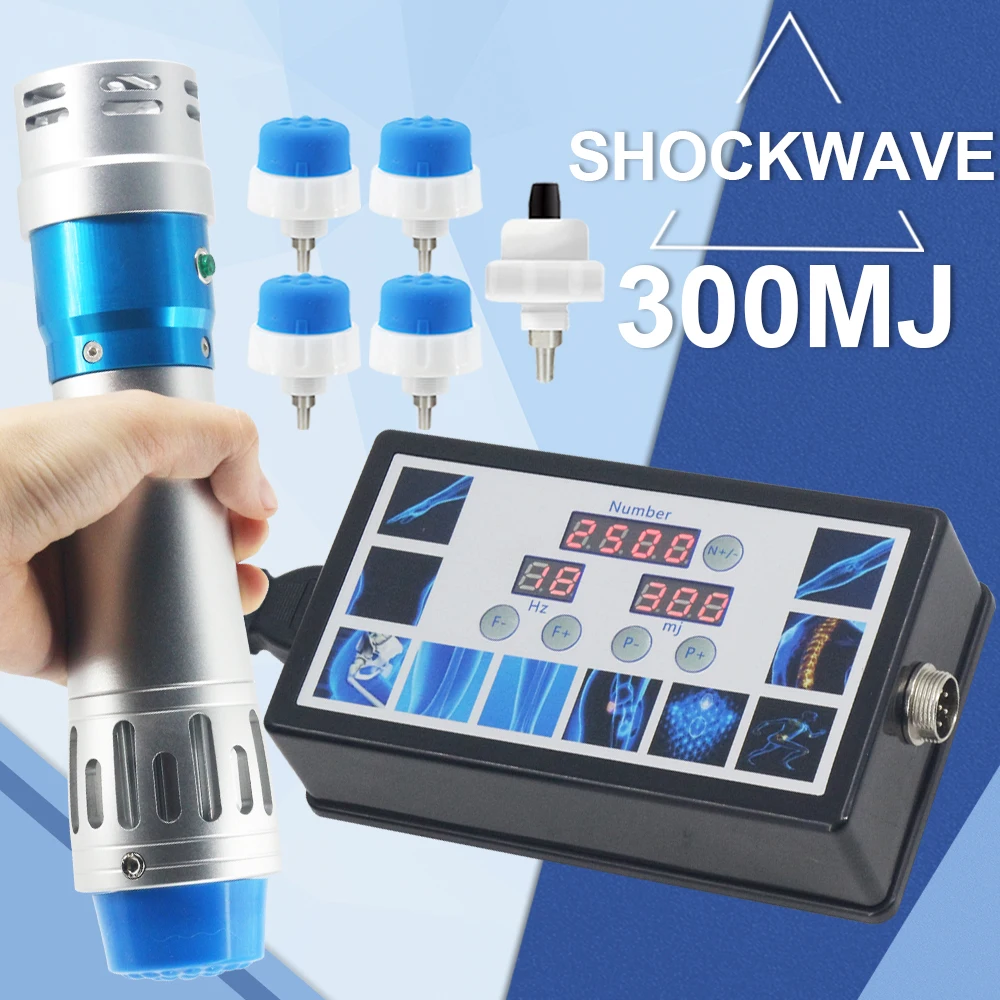 

New Shockwave Therapy Machine 300MJ For ED Treatment Pain Relief Body Massage Professional Shock Wave Muscle Relaxation Massager