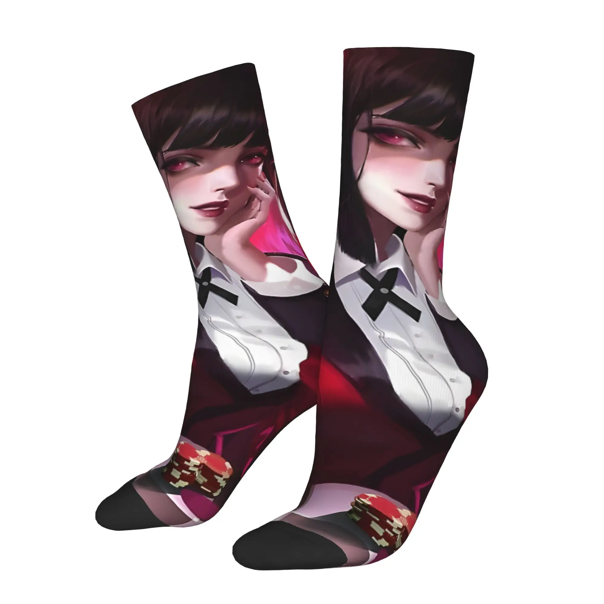 

Kakegurui Gamble Anime Men Novelty Athletic Socks Cycling Design for All Seasons