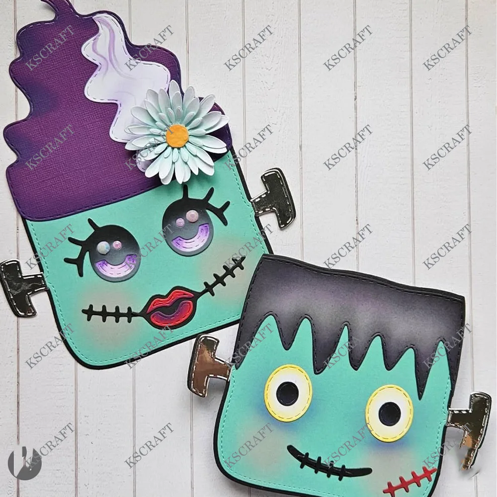 kscraft-frankenstein-mini-Album-de-corte-estenceis-para-diy-scrapbooking-decorativo-gravacao-diy-cartoes-de-papel