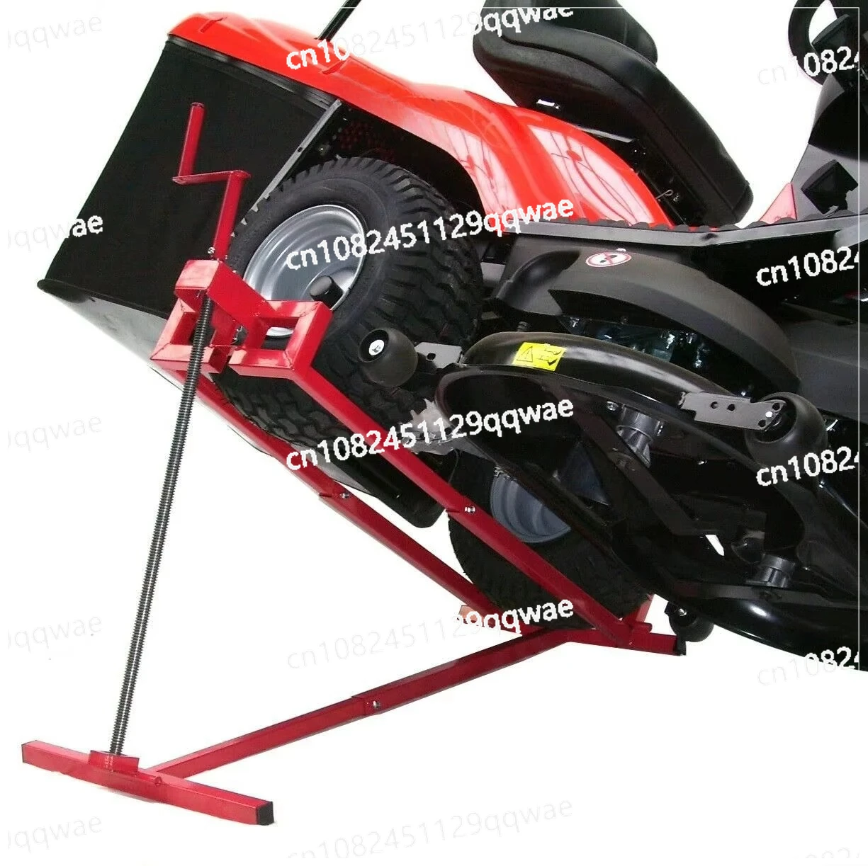 

ATV jack for lawn mower maintenance