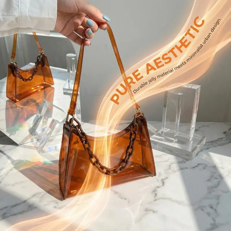 

Модная прозрачная сумка через плечо для женщин, прозрачная водонепроницаемая сумка-мессенджер, стильная сумочка для летних пляжных прогулок