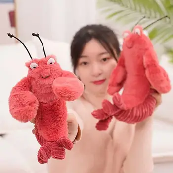 면 부드러운 새우 재미있는 인형 시뮬레이션 바다 동물 홈 장식 랍스터 봉제 장난감, 봉제 베개 게 봉제 인형