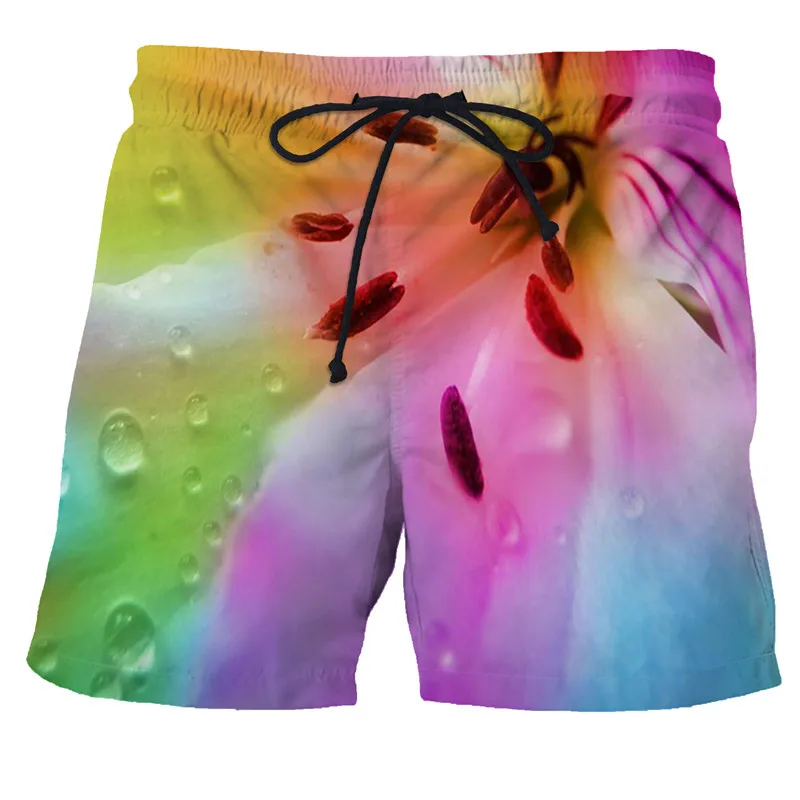 Homens e Mulheres 3D Flower Print Carga Shorts, Roupa Casual, Calças Streetwear, Moda, Verão, Novo, Plus Size, S-7XL