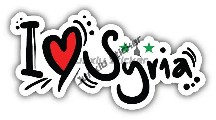 سوريا العلم شعار ملصقات عالية الجودة سوريا العلم خريطة النصر ختم السفر المتعثرة خمر ملصق مضاد للمياه الملحقات